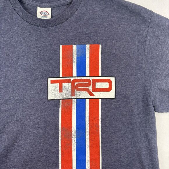 Toyota TRD T Shirt Mens L Heather Gray Blue Short Sleeve - Picture 2 of 6